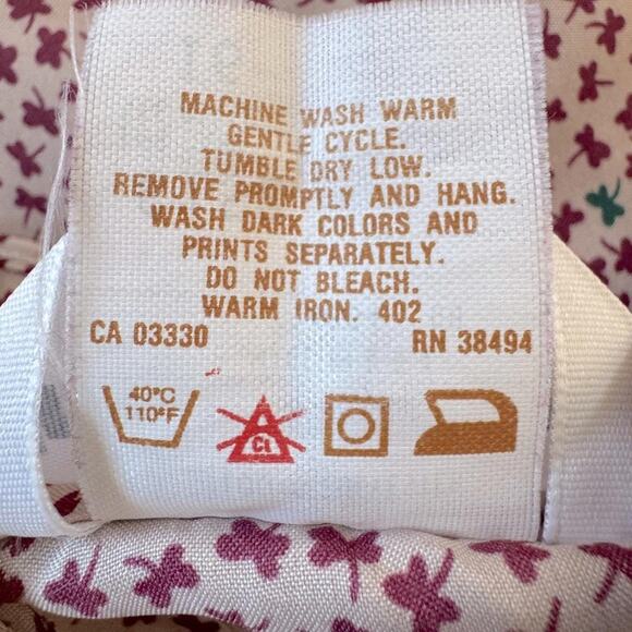 Vintage ‘70s Inner Visions by Ship ‘n Shore Clover Print Long Sleeve Blouse - Picture 9 of 10